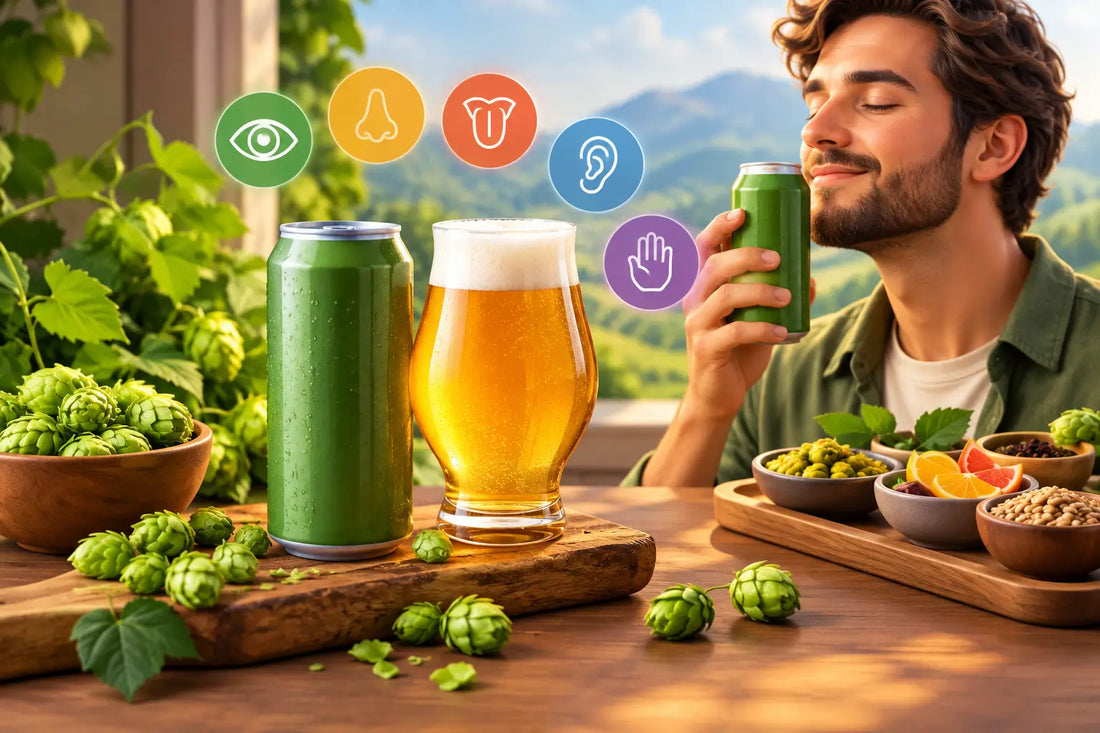 Hopfenbetontes Bier richtig genießen mit allen Sinnen